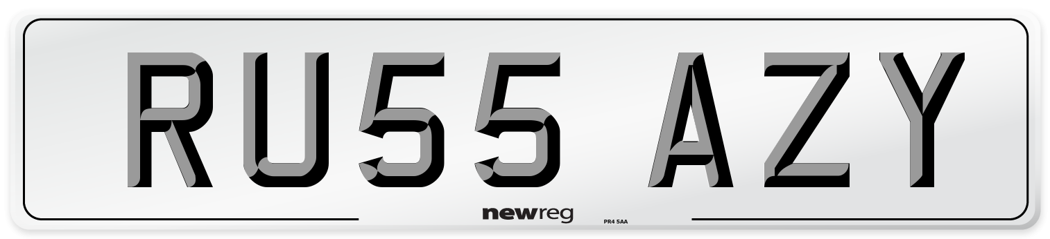 RU55 AZY Number Plate from New Reg